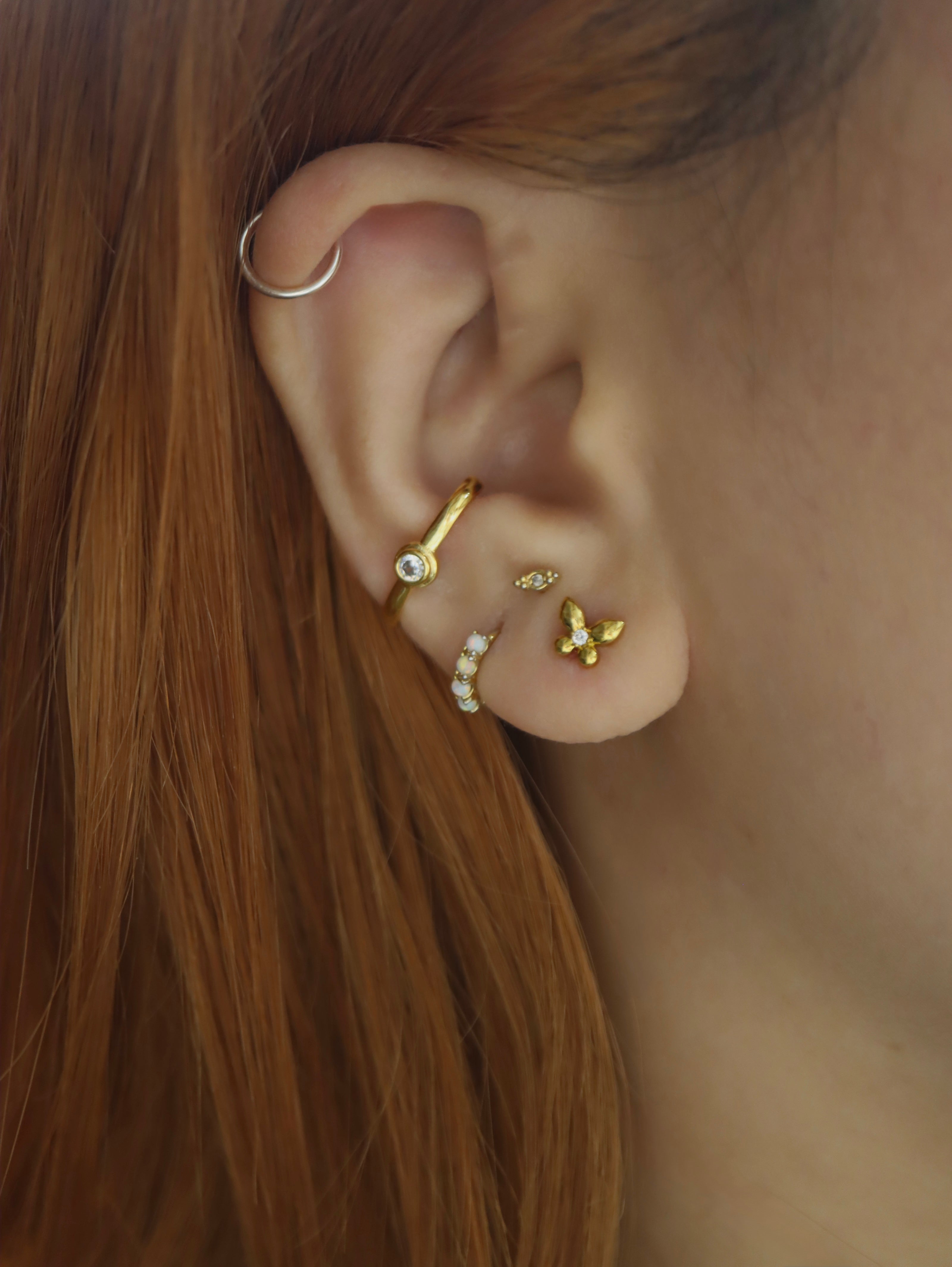 Wrap single cz earring (1pc)