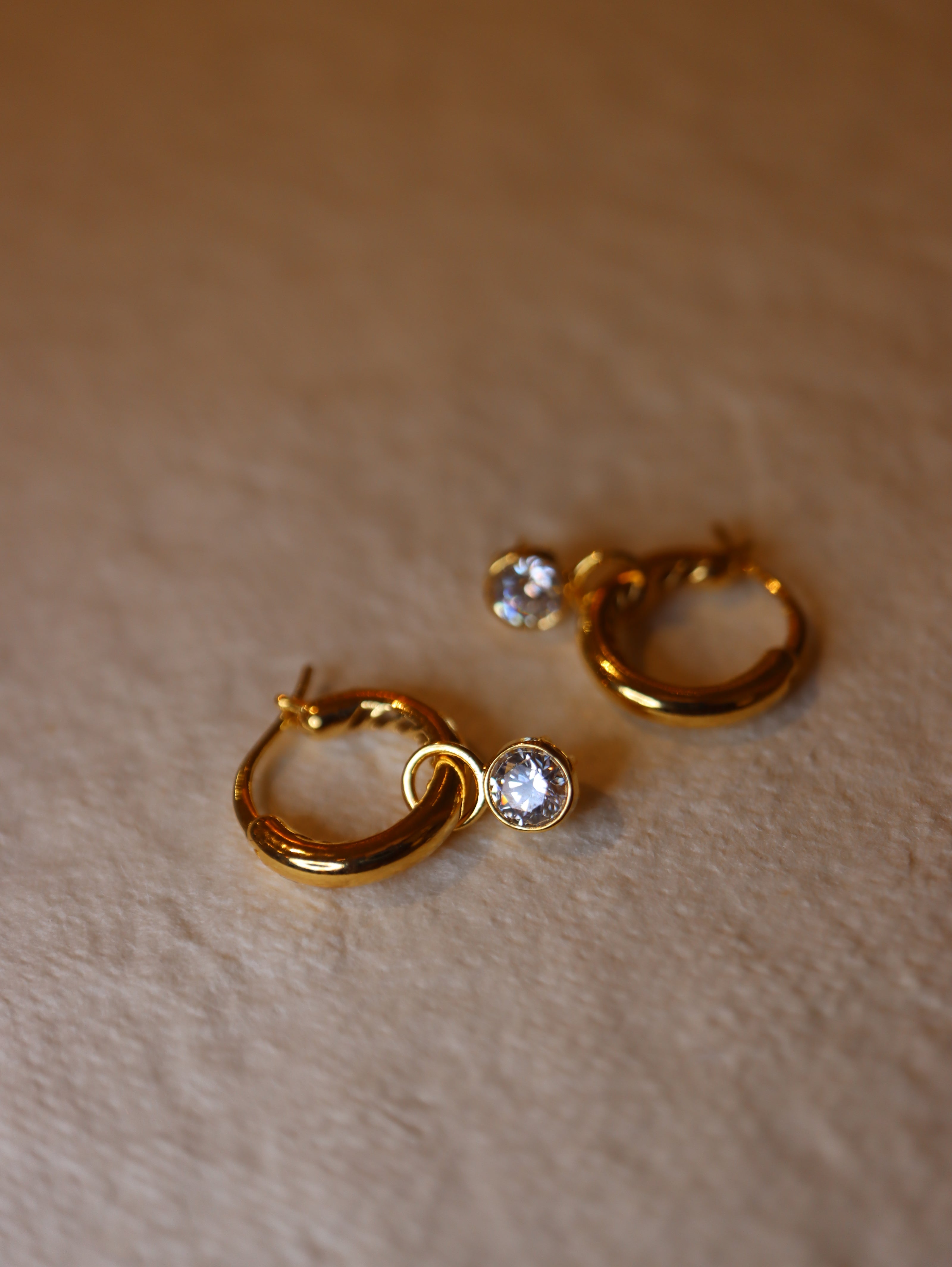 925 silver Premium CZ hoop earrings