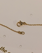 Crescent cz opal brass necklace