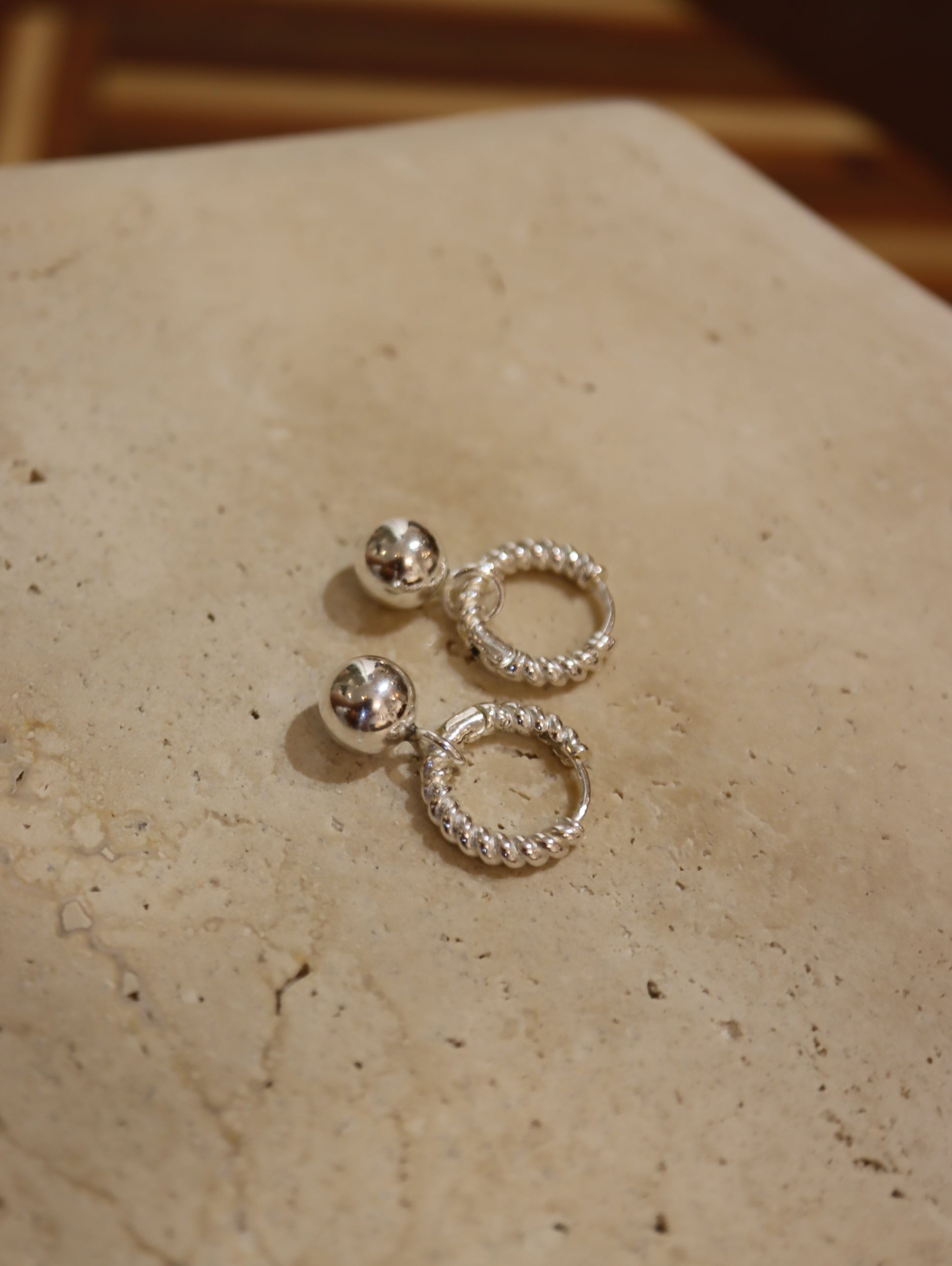 Spiral Orb Silver925 earrings