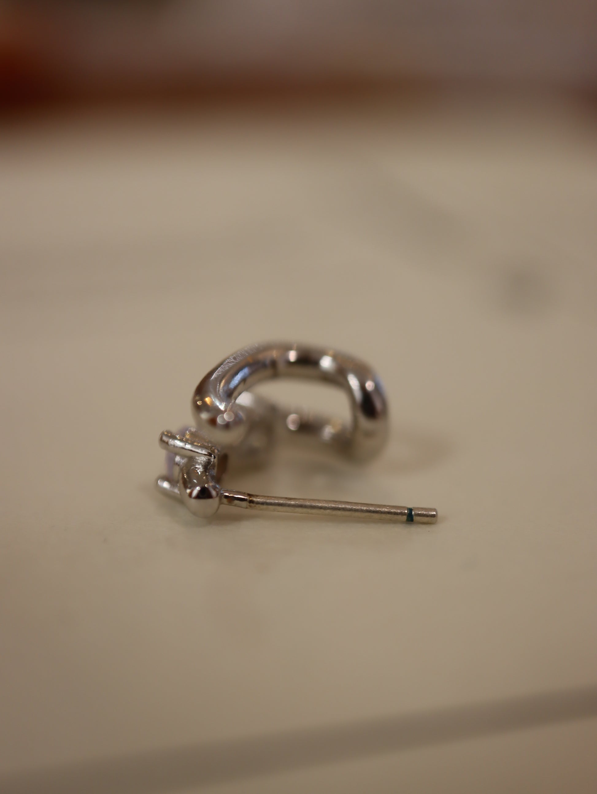 Double wrap cz earrings