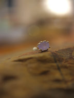 Light amethyst 925 silver earring stud piercing