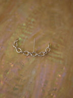 Chain illusion wrap 925 silver earring (1pc)