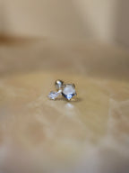 Glow Drop Stud 925 silver Earring Piercing (1pc)