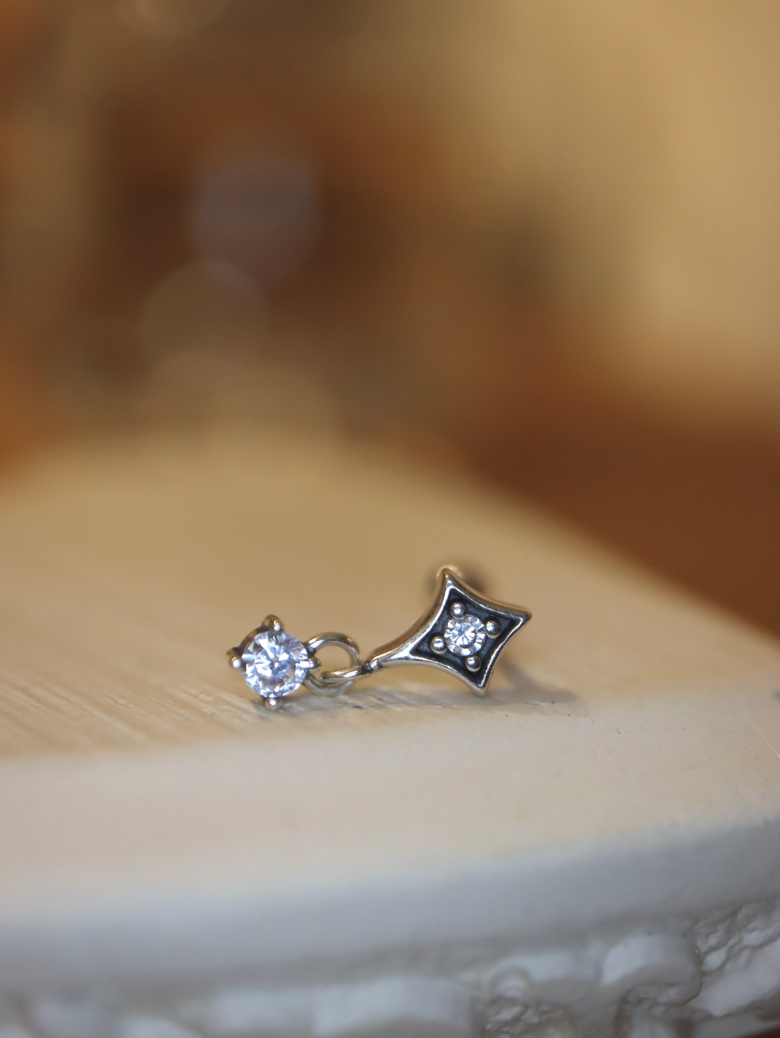 Astra Drop Stud 925 silver Piercing Earring (1pc)