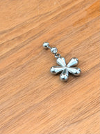 Drop floral surgical steel earrings piercing (barbell)