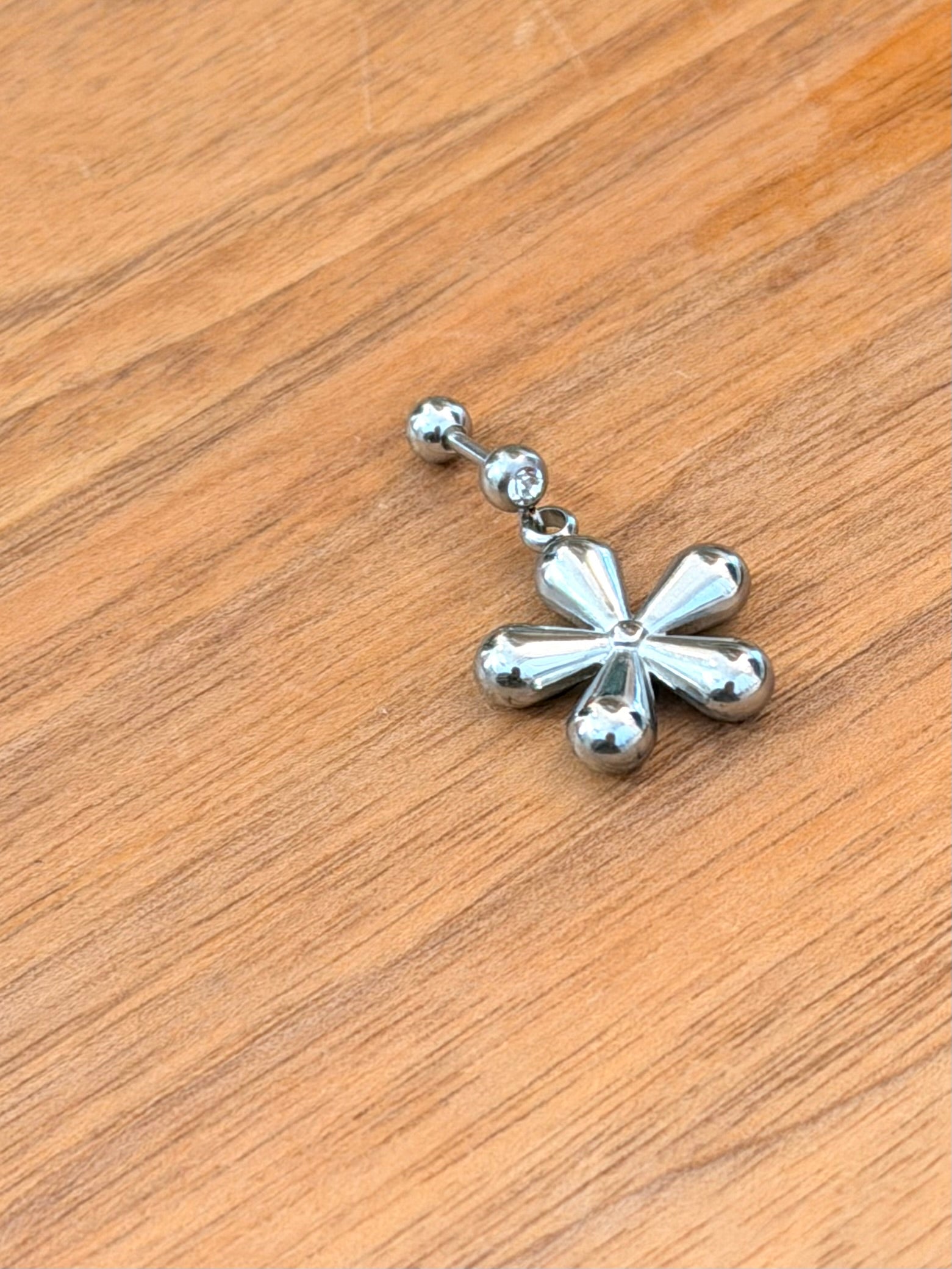 Drop floral surgical steel earrings piercing (barbell)