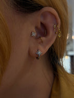 Starburst Stainless Steel Earrings