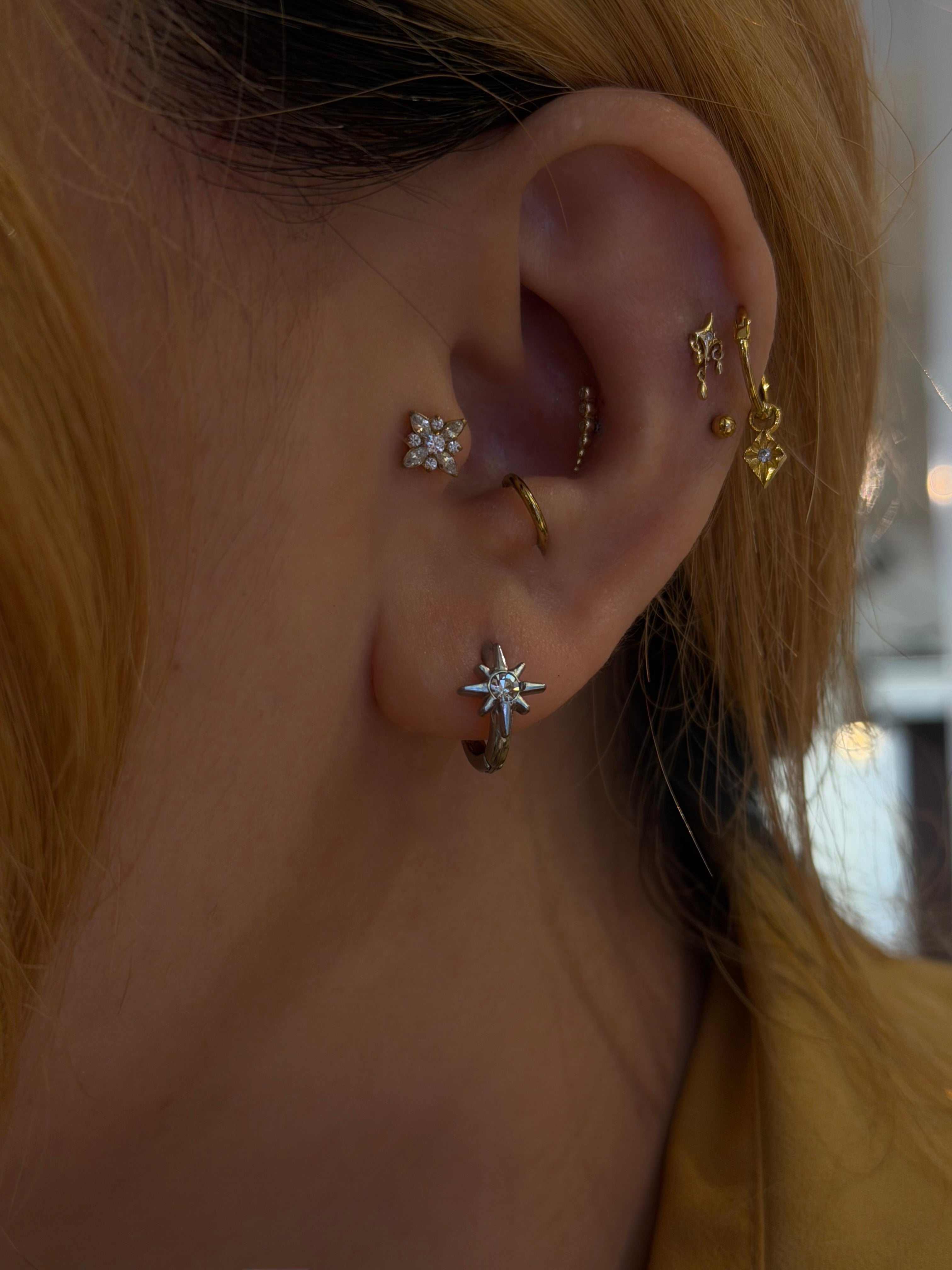 Starburst Stainless Steel Earrings
