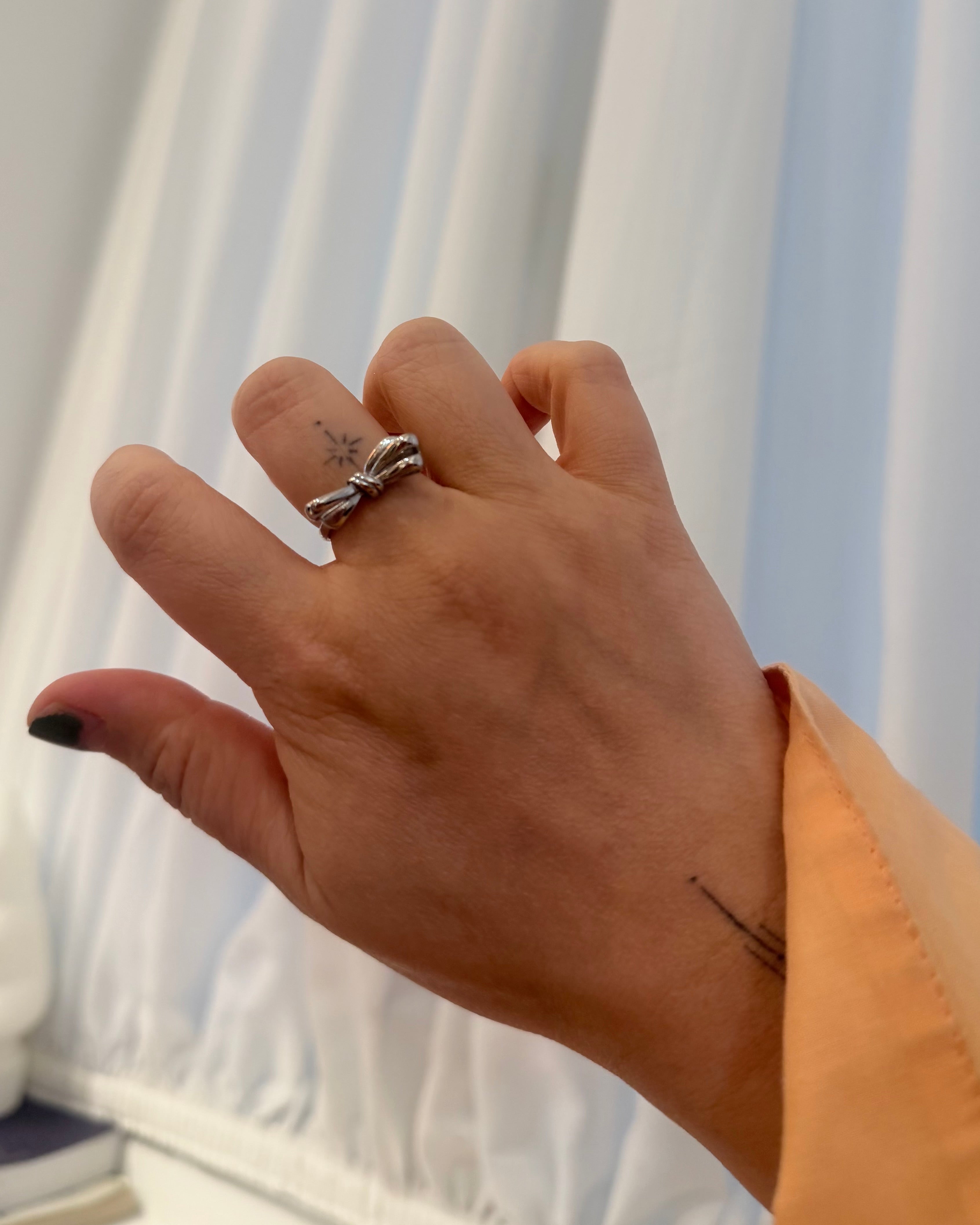 Stainless Steel ribbon open size ring