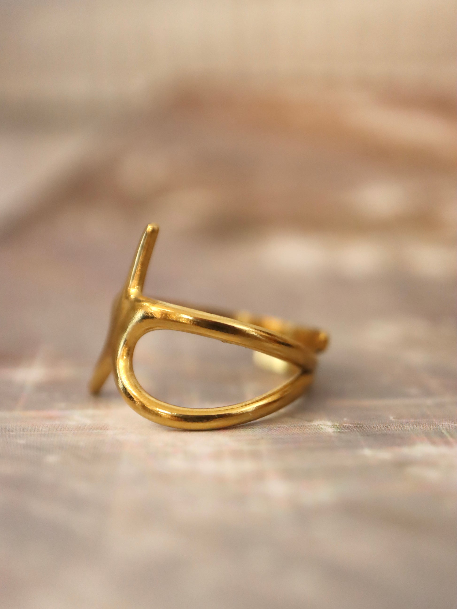 Star stainless steel open size ring