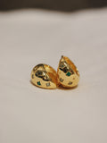Surgical steel cz oval hoop earrings