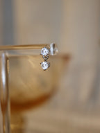 Double cz surgical steel piercing (1pc)