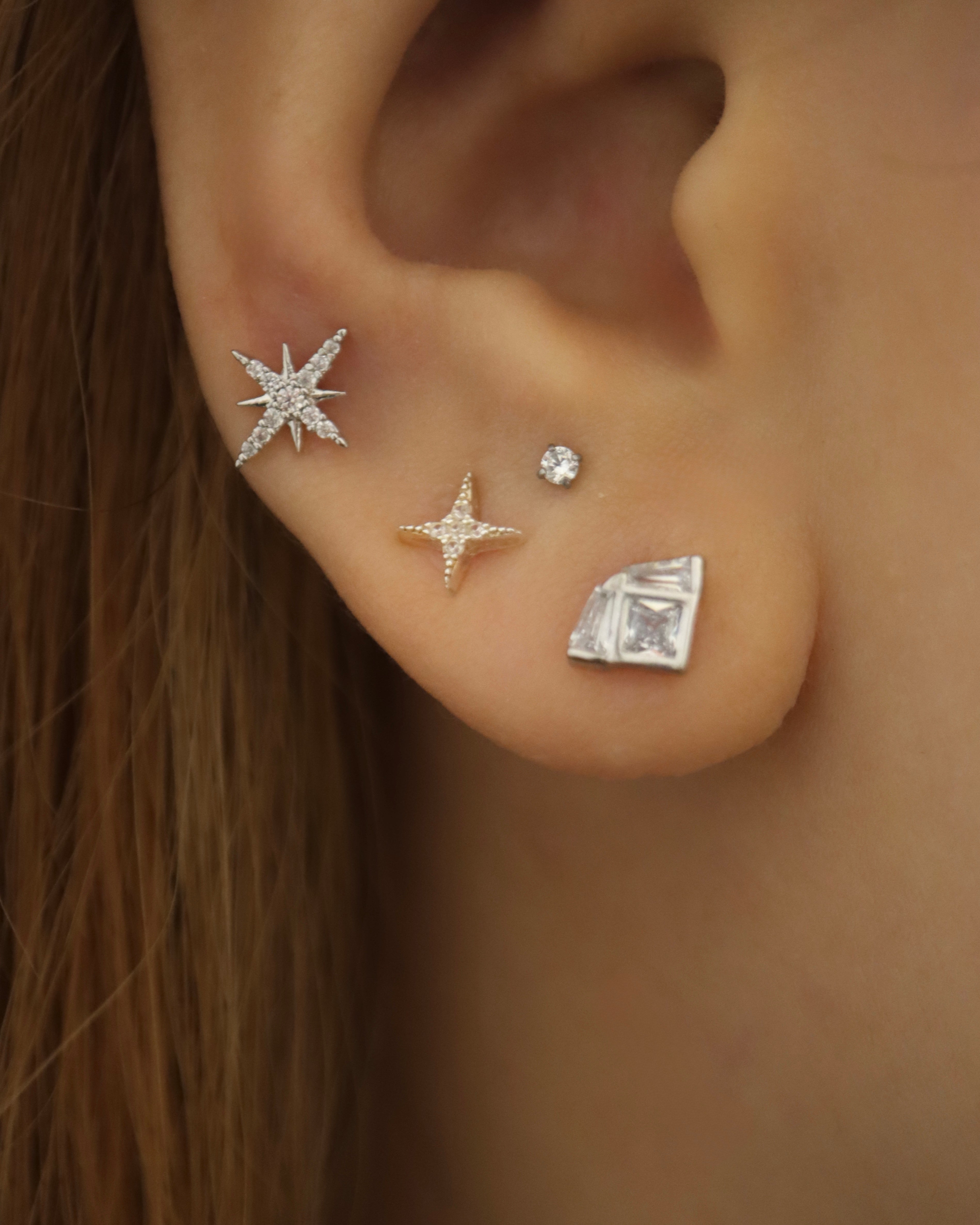 Glitz CZ s925 piercing (1pc)