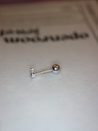 Mini crescent cz earring 925 silver stud piercing