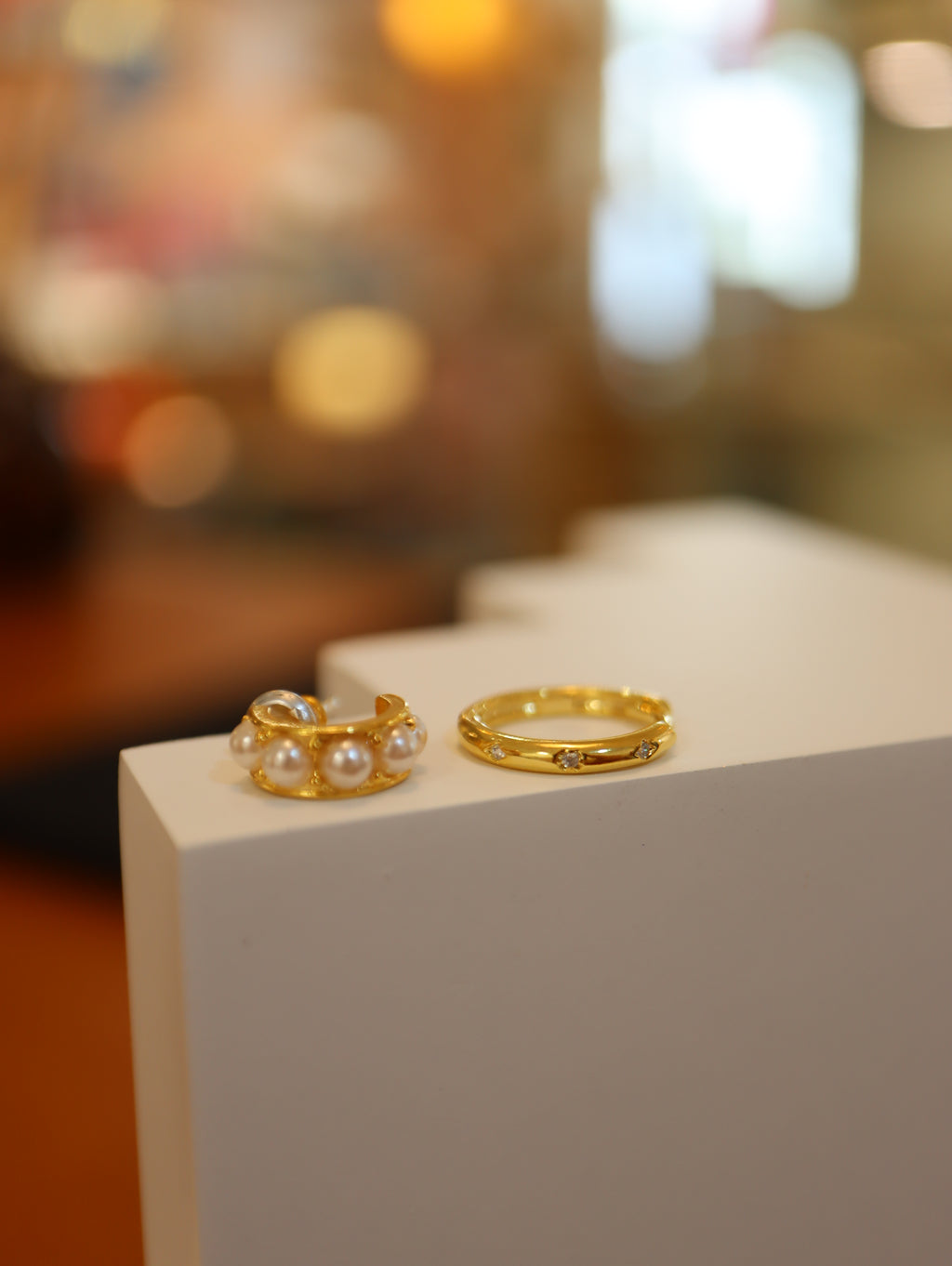 Pearl stud earrings
