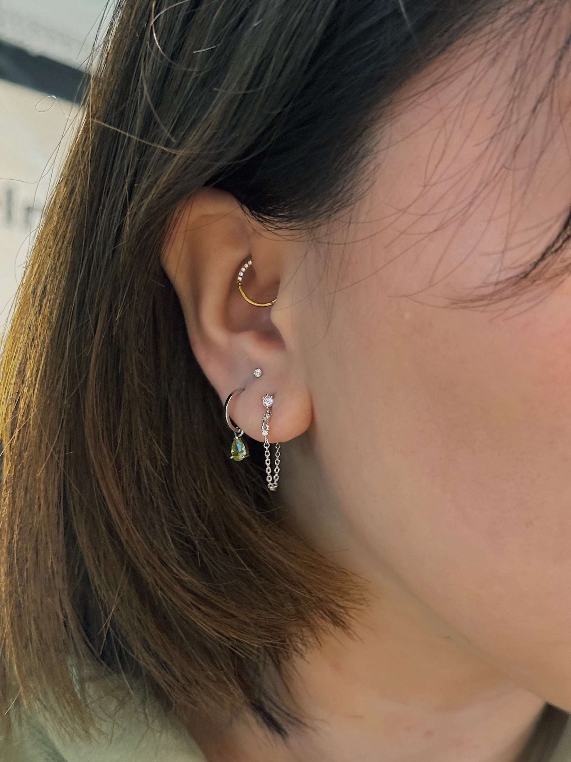 Drop teardrop cz / Opal earrings