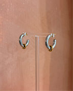 Mix tone stainless steel earrings