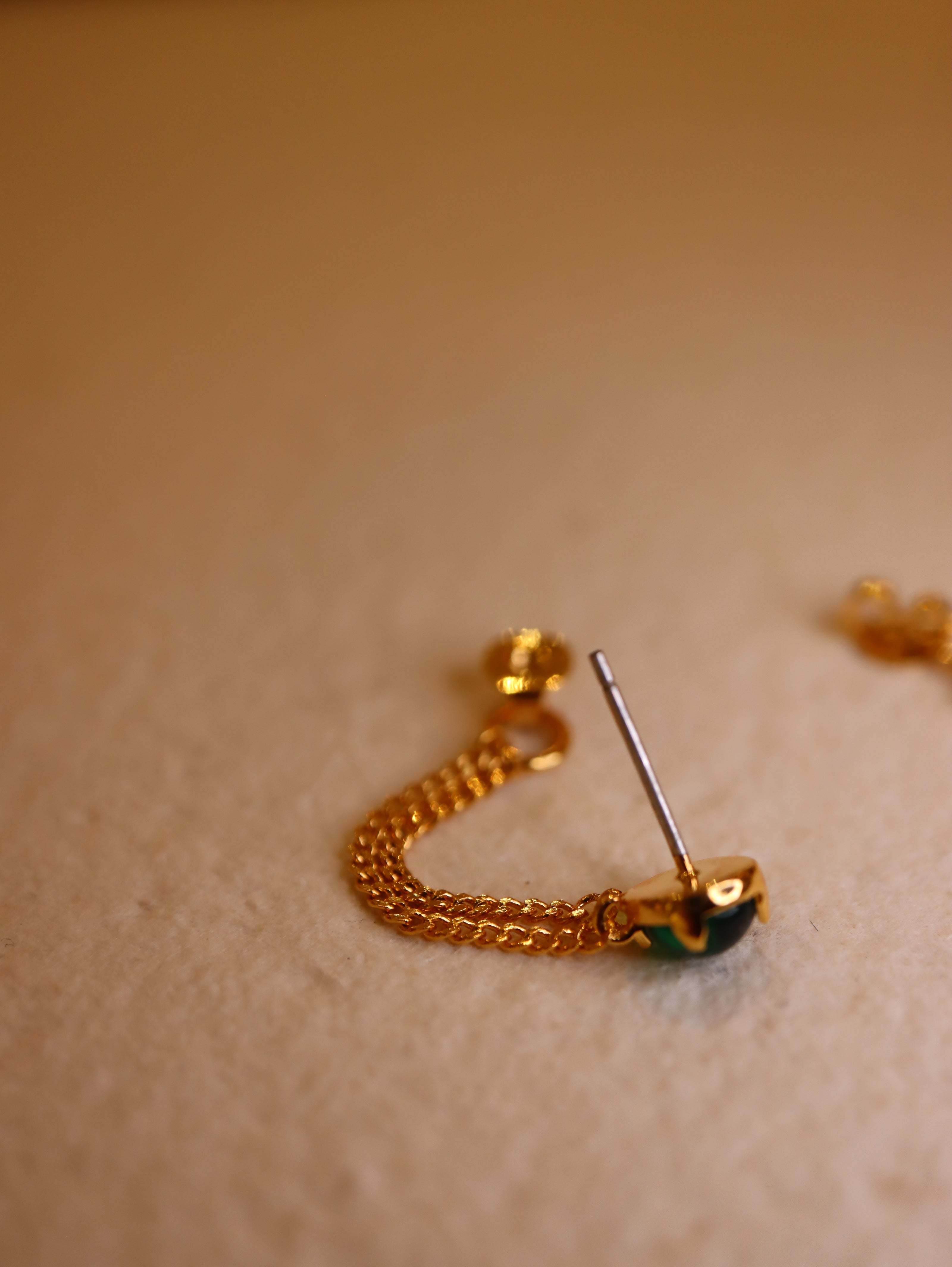 Verde Chain Loop Earrings