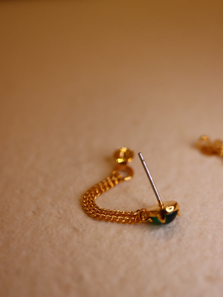 Verde Chain Loop Earrings
