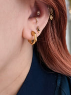 Stainless Steel Onda C-Hoops earrings