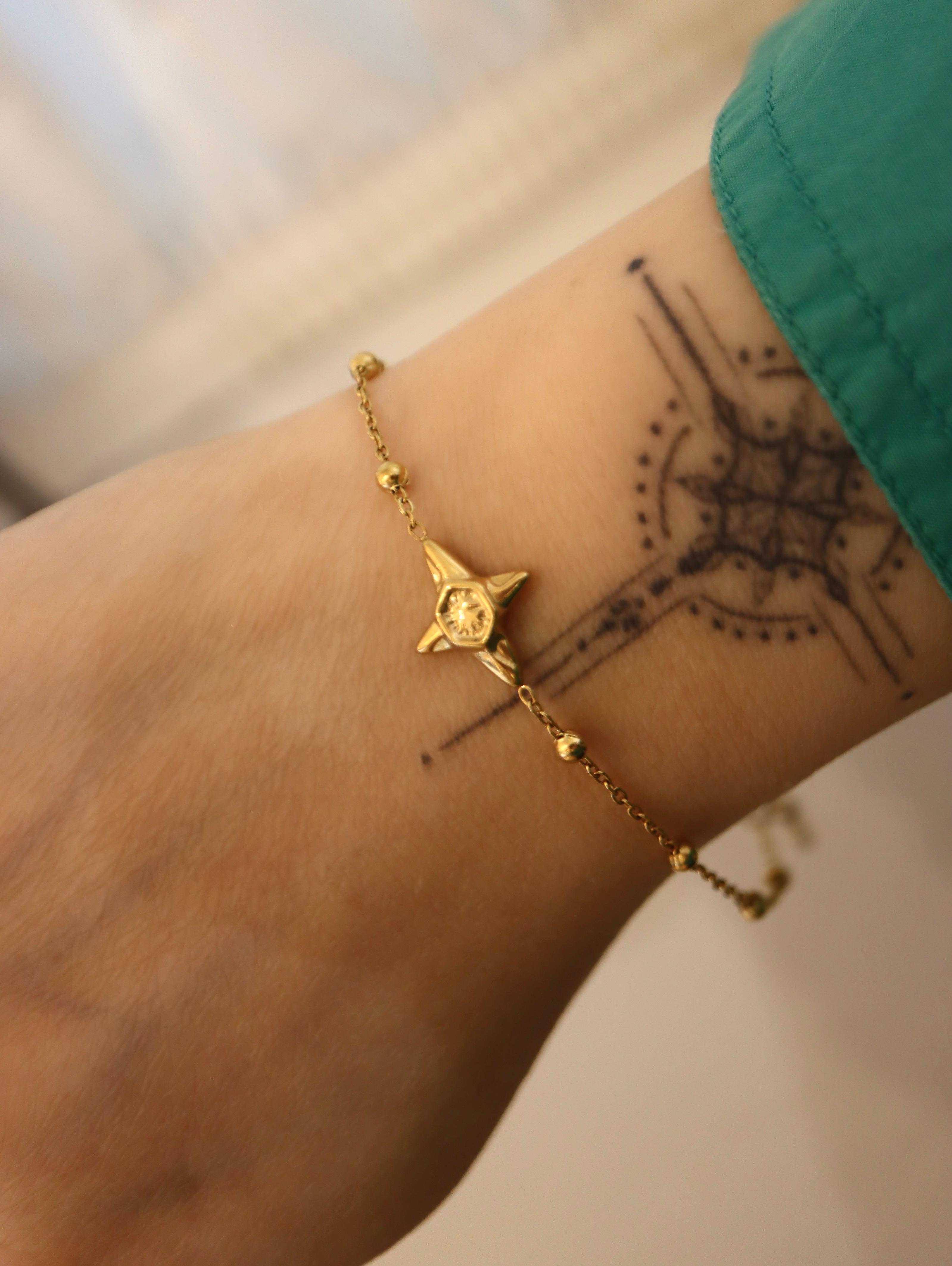 North Star Bead Stainless Steel Bracelet