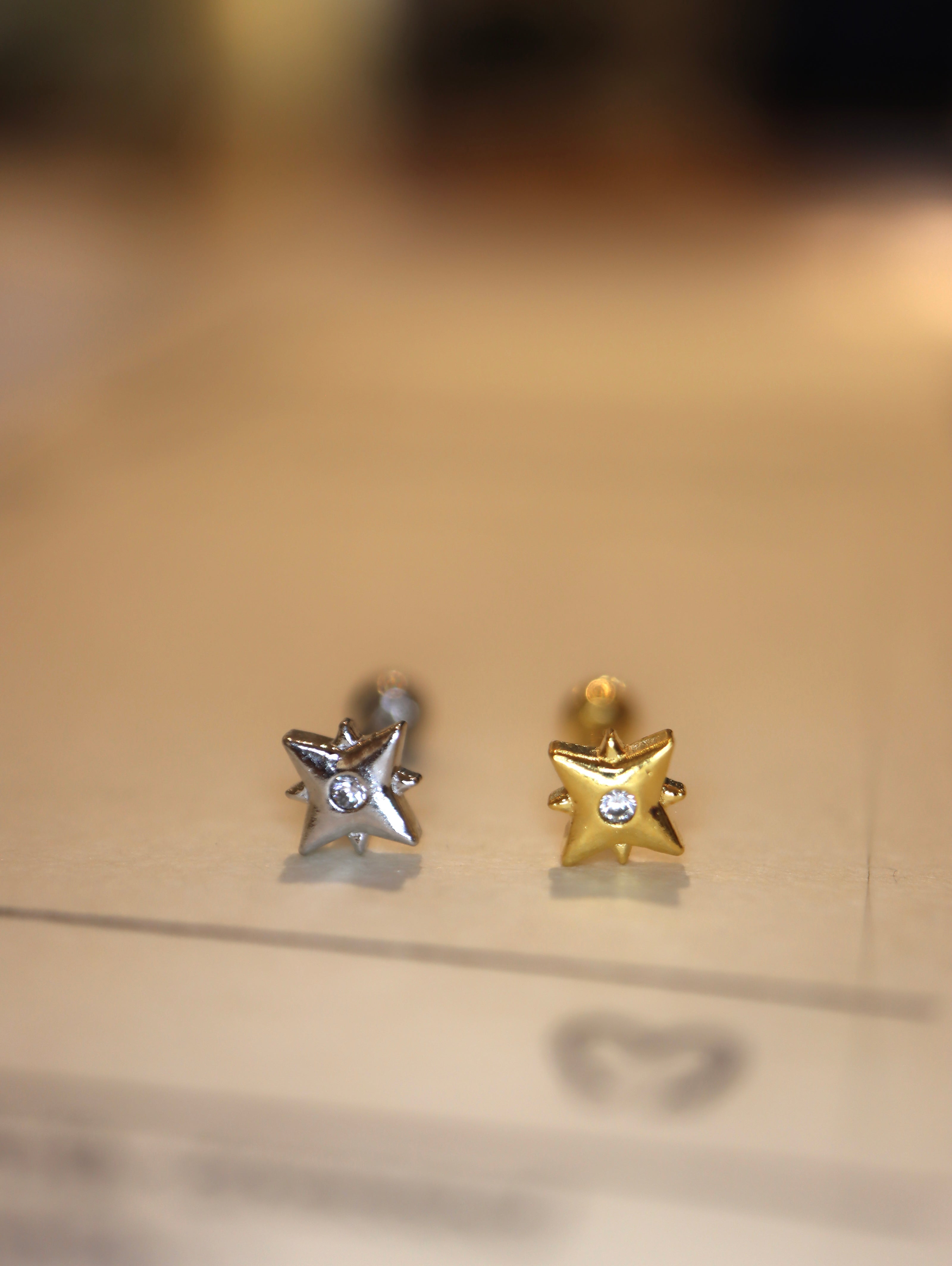 Stella stud 925 silver piercing earring (1pc)