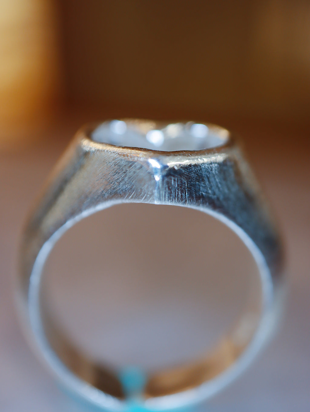 Silver925 hallow heart ring (free size)