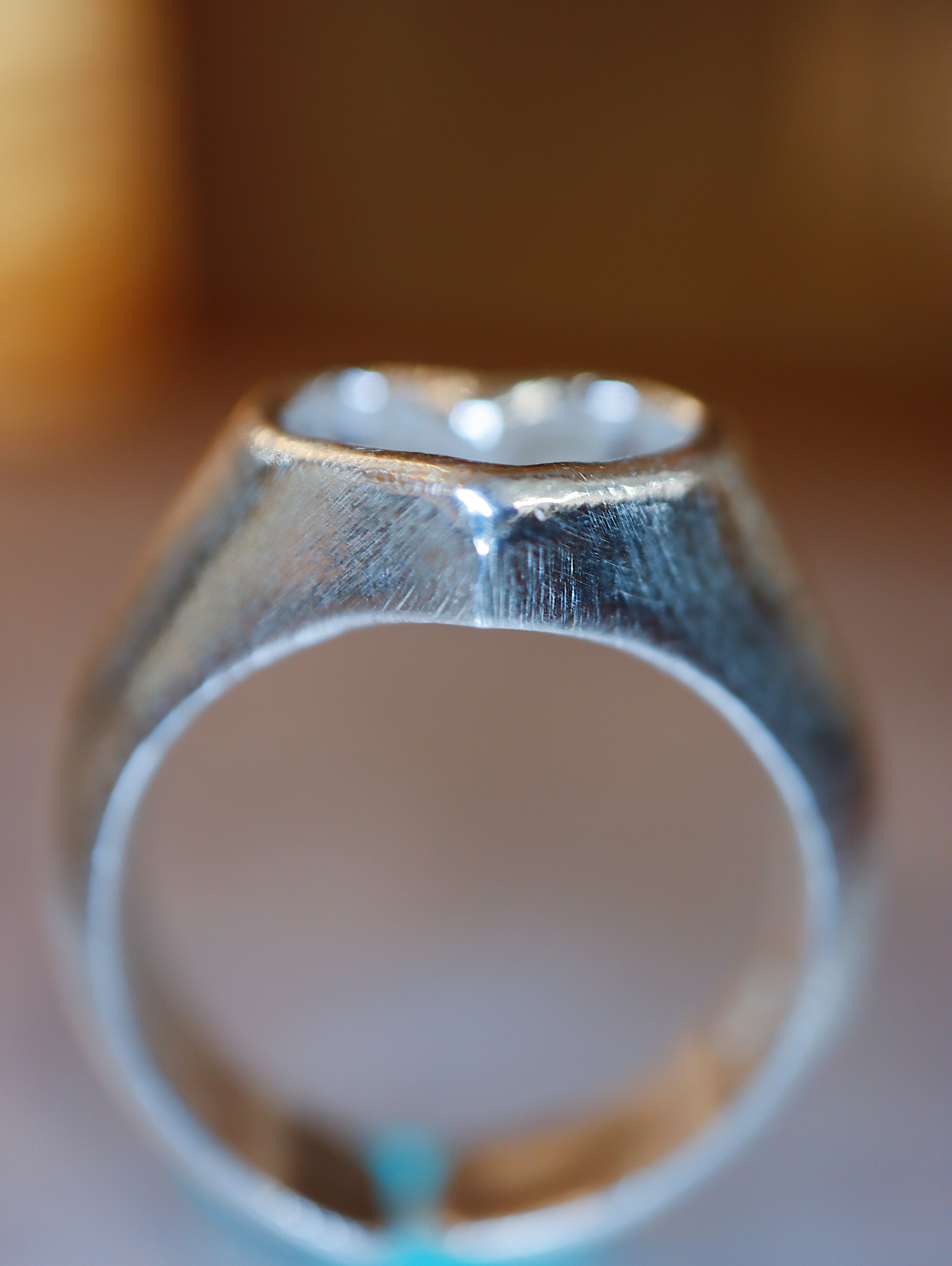 Silver925 hallow heart ring (free size)