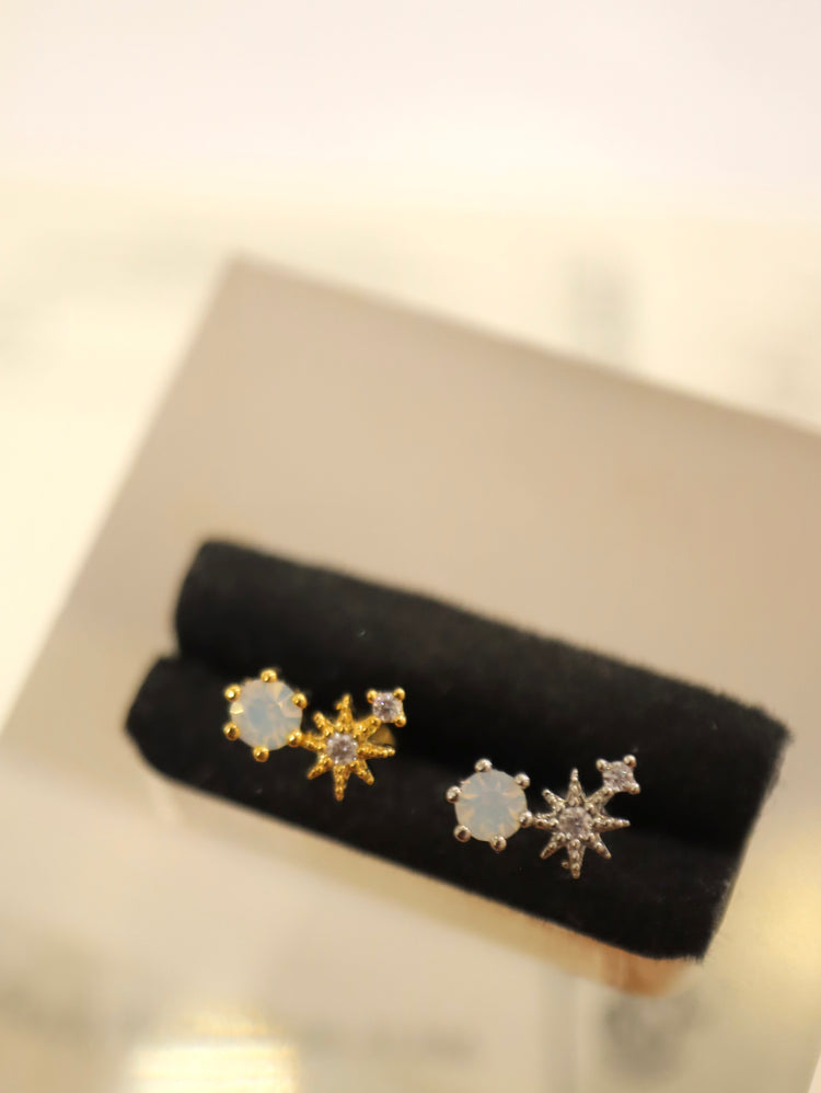 Aura Starburst Surgical Steel Stud Earring Piercing (1pc)