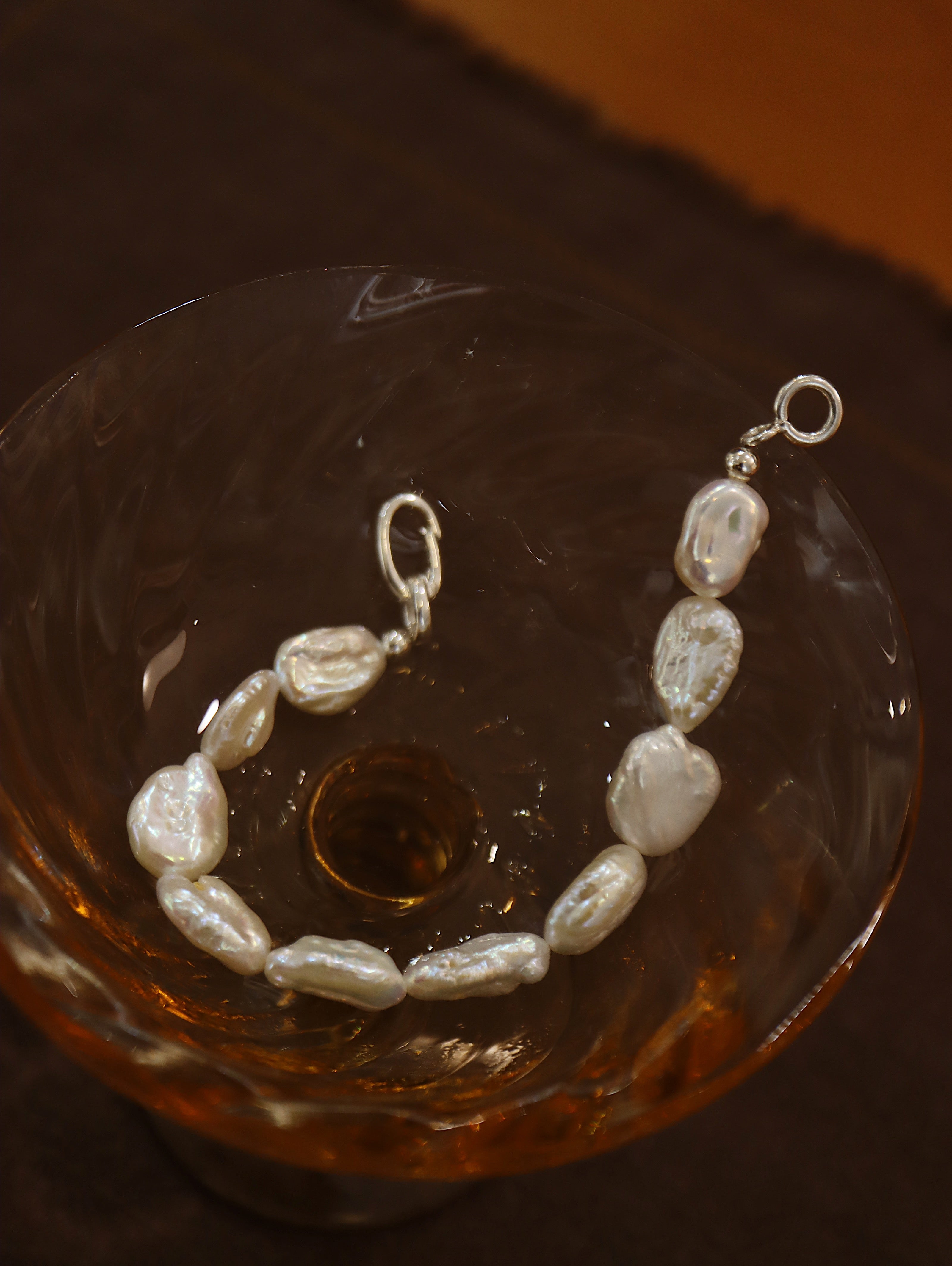 Fresh water pearl 925 silver bracelet