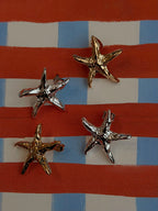 Starfish brass earrings