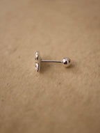Heart stud silver925 piercing earring