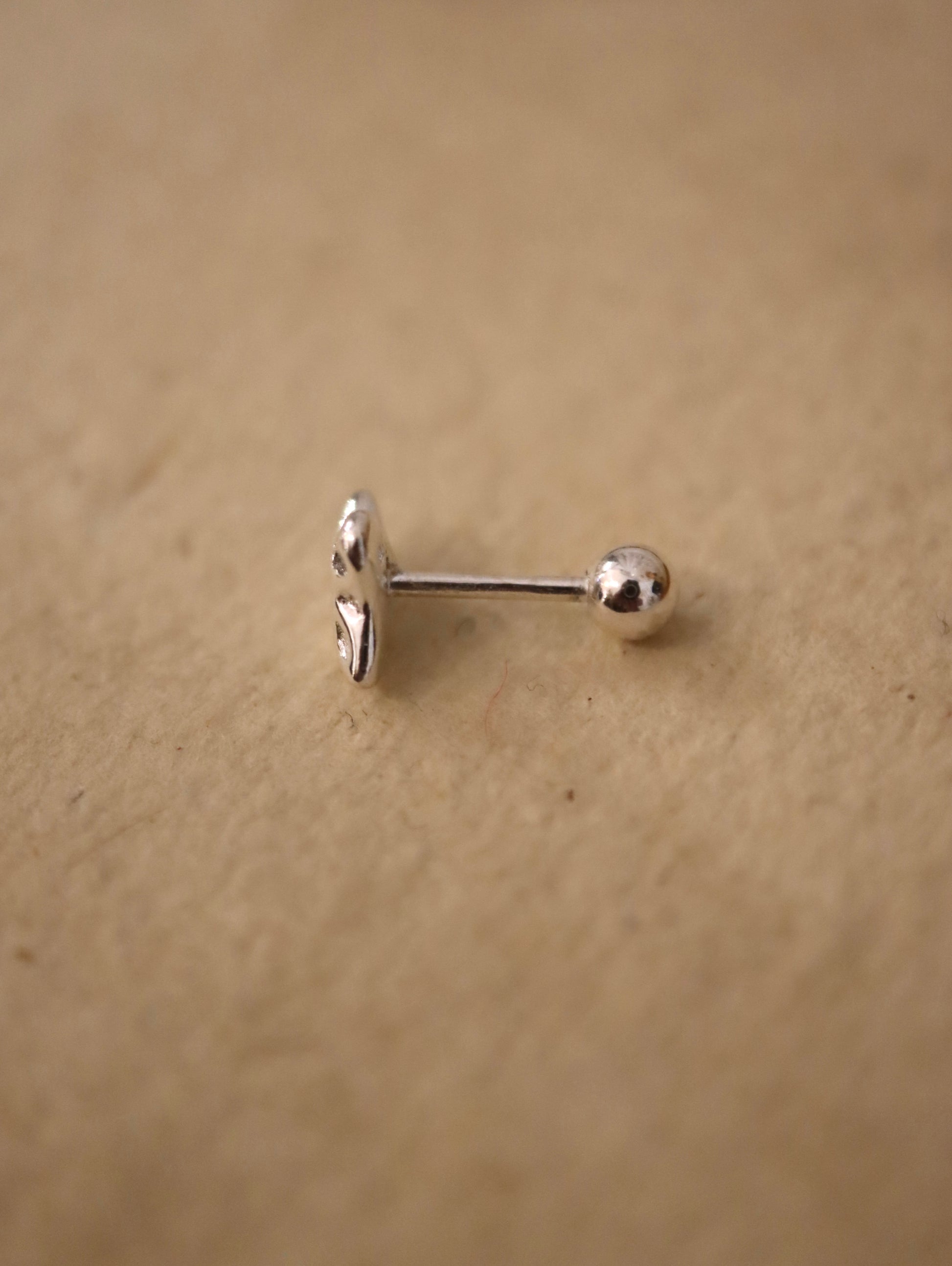 Heart stud silver925 piercing earring