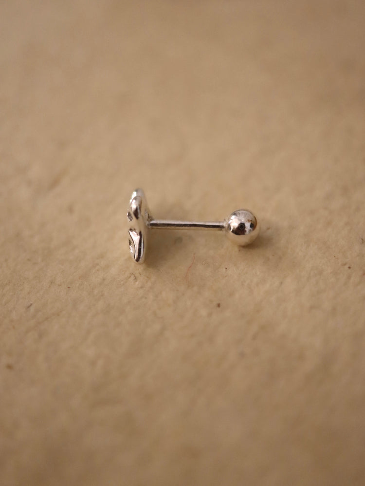 Heart stud silver925 piercing earring