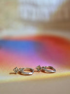 Rope Huggie hinged hoop earrings