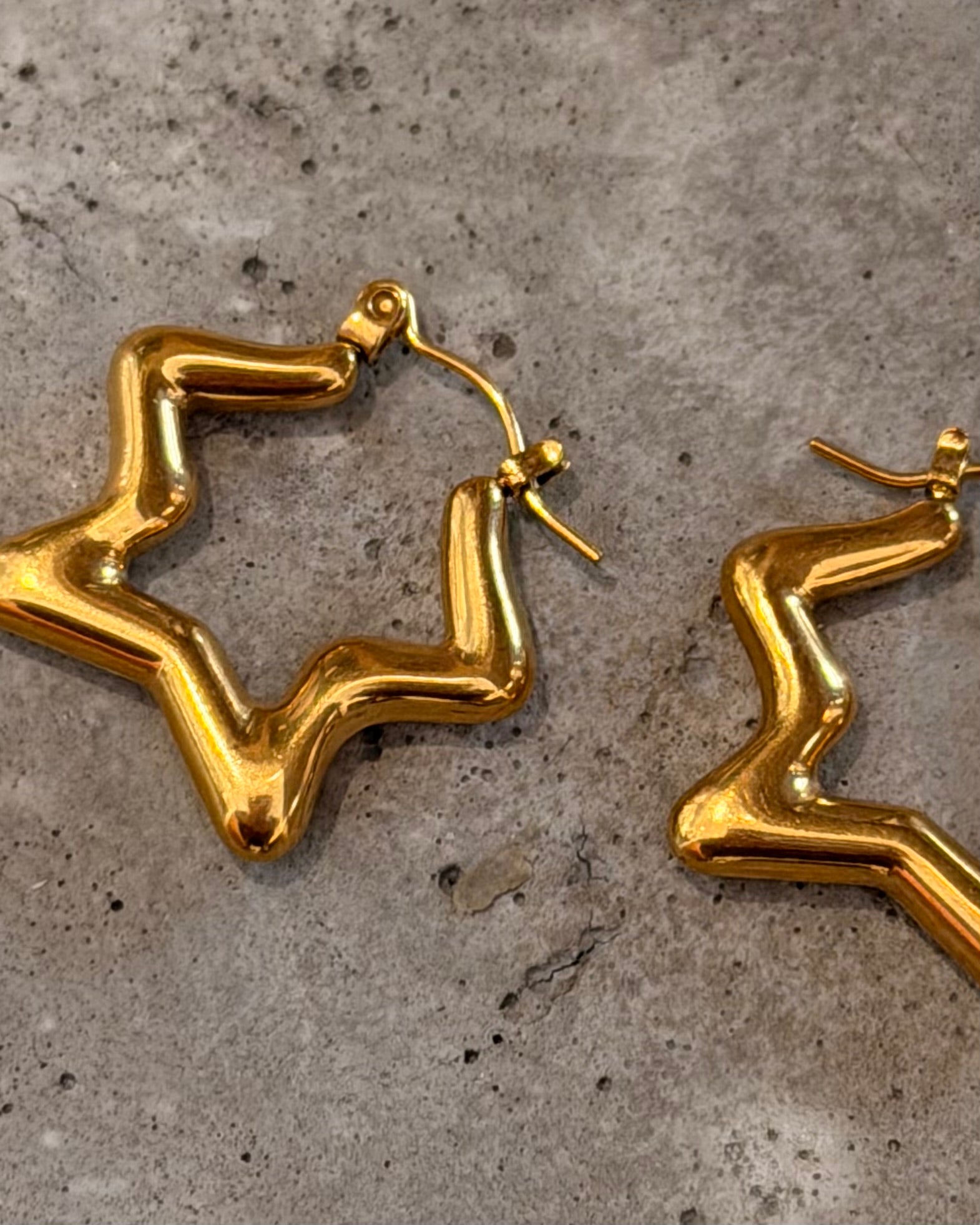 Nova Zig Hoop Stainless Steel Earrings
