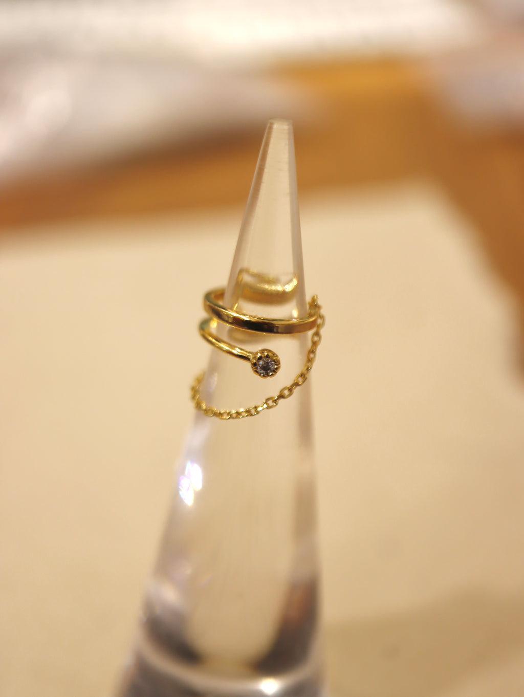 925 silver chain drop Earcuff (1pc)