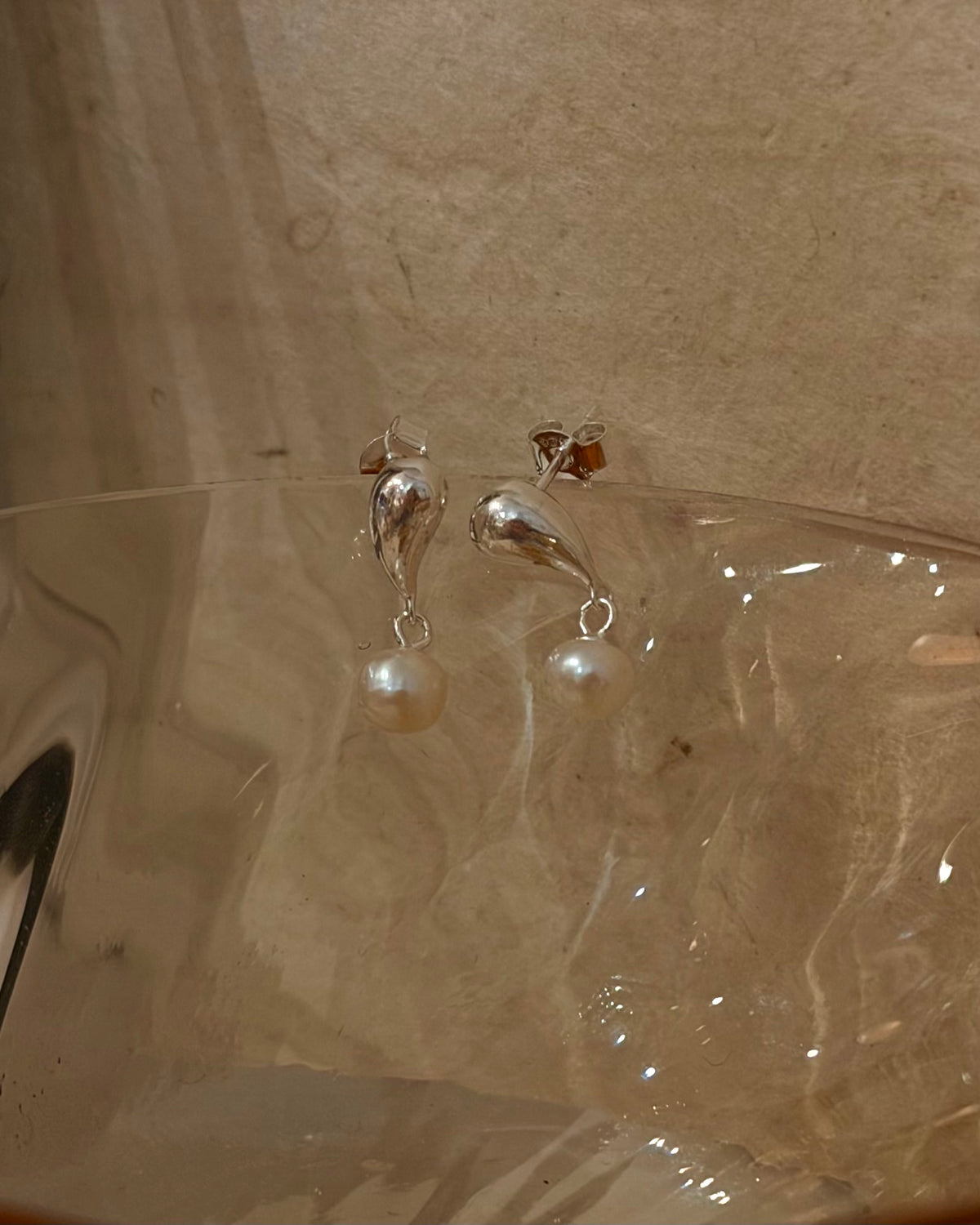 Dewdrop Pearl 925 Silver Earrings