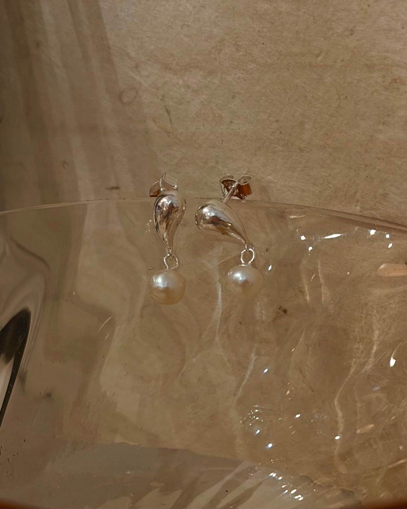 Dewdrop Pearl 925 Silver Earrings