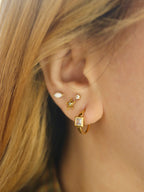 Star stud brass earrings