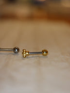 Cross bead stud surgical steel piercing (1pc)