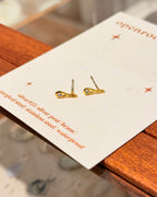 Glow Orbit Drop Mini Brass Earrings