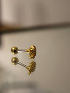 Crescent star stud surgical steel piercing earring (1pc)