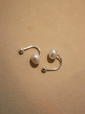Pearl ear jacket 925 Silver earrings