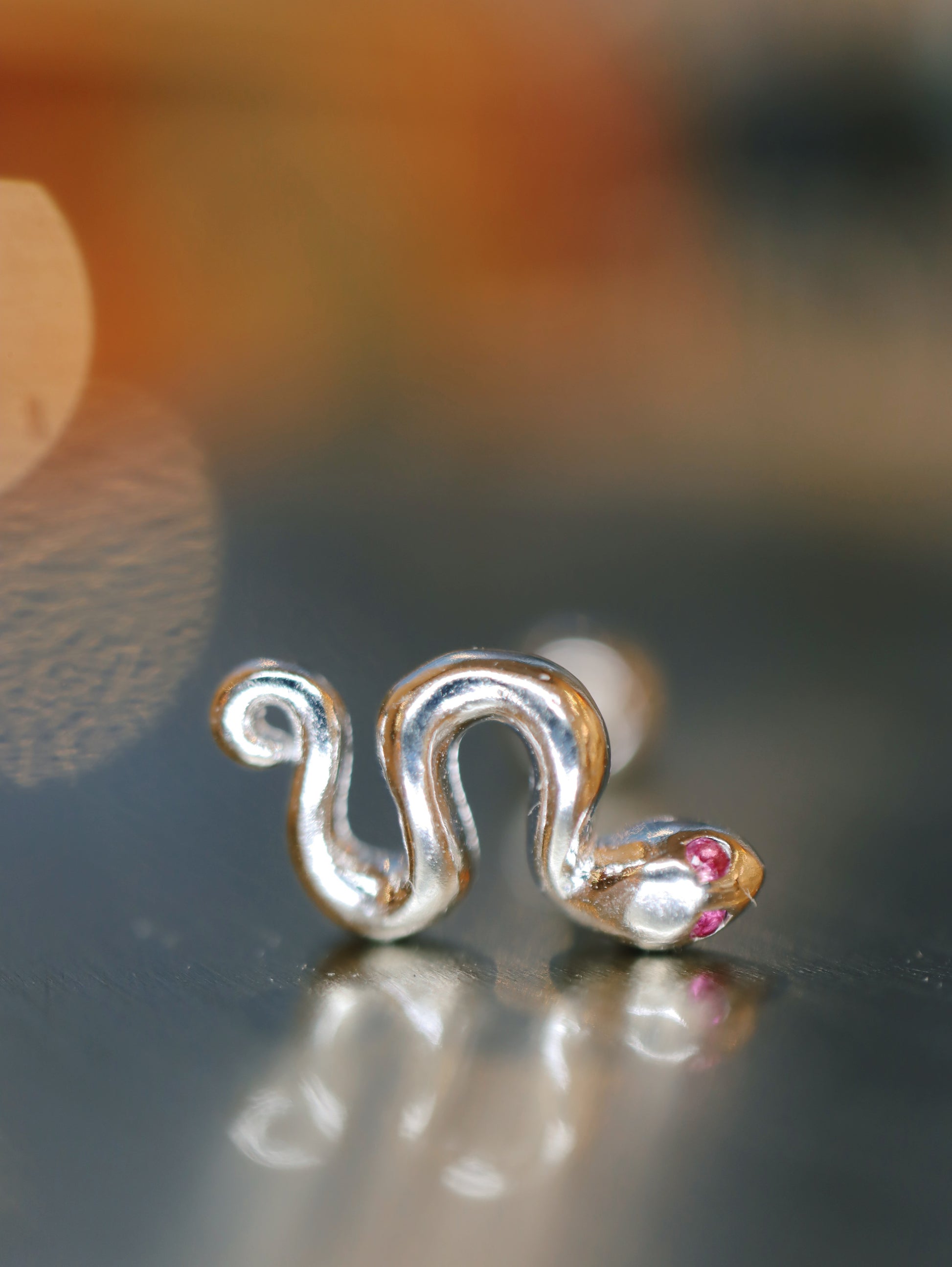 🐍 Silver925 piercing ear stud (1pc)