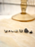 Crescent 🌙 stud surgical steel piercing (1pc)
