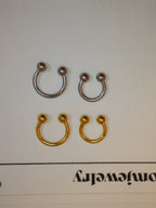 Horseshoe ring barbell surgical steel piercing