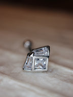 Glitz CZ s925 piercing (1pc)