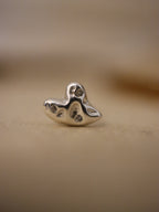 Heart stud silver925 piercing earring